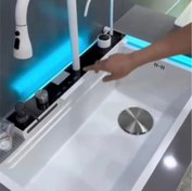 تصویر سینک پیانویی پنج کلید سفید (سینک ۵ کلید سفید)با تمام تجهیزات بهترین کیفیت با گارانتی برند تایل تپ در شیراز هزینه ارسال پسکرایه 