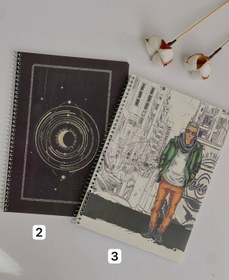 تصویر دفتر دو خط زبان 100 برگ 