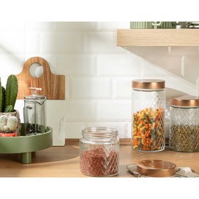 تصویر بانکه شیشه ای انگلیش هوم مدل Peggy ENGLISH HOME Peggy Bean storage container