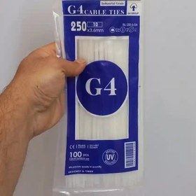 تصویر بست کمربندی پلاستیکی با طول 25 سانتیمتر عرض 3/6 میلیمتر برند G4 G4 cable tie