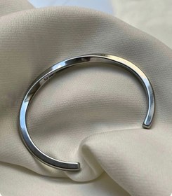 تصویر دستبند استیل بنگل پیچ 