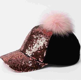 تصویر ست کیف و کلاه پولکی 