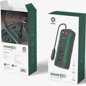 تصویر شارژر فندکی 300W گرین لاین Green Lion Spark 300 Power Inverter