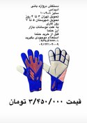 تصویر دستکش دروازه بانی آدیداس آبی تیره سفید سایز ۸-۹-۱۰ - سایز Adidas predator goalkeeper gloves