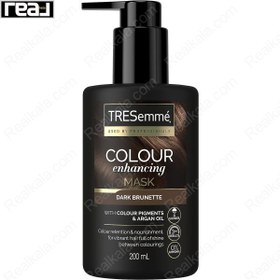 تصویر ماسک مو ترزمی TRESemme سری Colouring مدل DARK BRUNETTE مناسب موهای قهوه ای حجم 200 میل- اتحادیه اروپا ماسک مو DARK BRUNETTE مناسب موهای قهوه ای انواع مو 120 میل ترزمه | Tresemme