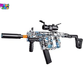 تصویر تفنگ اسباب بازی تیر ژله ای بزرگ شارژی با چراغ و شلیک رگباری VECTOR GUN_اسباب بازی 