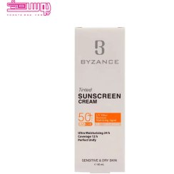 تصویر فلوئید ضد آفتاب رنگی spf 50 مناسب پوست چرب بیزانس Byzance 