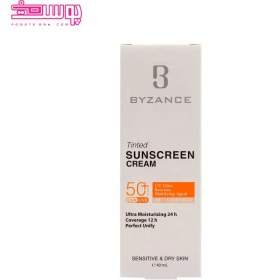 تصویر فلوئید ضد آفتاب رنگی spf 50 مناسب پوست چرب بیزانس Byzance 