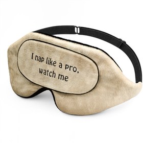 تصویر چشم بند خواب کورال طرح حرفه ای چرت می زنم Kava Coral276 I nap like a pro, watch me Sleep Mask
