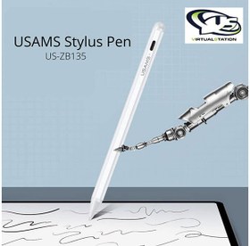 تصویر قلم لمسی شارژی اپل آیپد 2018 و جدیدتر یوسامز Usams US-ZB135 Active Touch Capacitive Stylus Pen iPad 