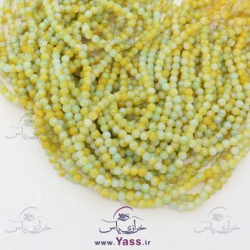 تصویر مروارید آبرنگی سنگی سایز 6 زرد مولتی کالر 