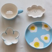 تصویر ست صبحانه خوری سرامیکی مدل آبی 