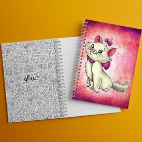 تصویر دفتر نت موسیقی 100 برگ خندالو طرح گربه (Cat) 