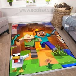 تصویر فرش چاپی طرح ماینکرافت خفنFM-1135 