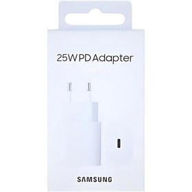 تصویر آداپتور 25 وات فست شارژ سامسونگ ( سه پین ) 25w adaptor