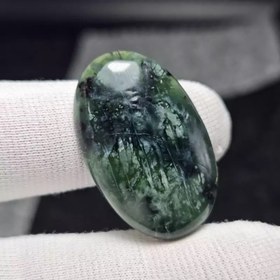 تصویر نگین سنگ یشم شجری معدنی کد 32429 