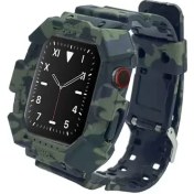 تصویر قاب و بند جی شاک چریکی مناسب اپل واچ سایز 45 