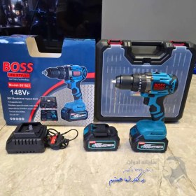 تصویر دریل شارژی چکشی 20 ولت براشلس  باس مدل 881021 ( 13mb ) BOSS 148VF  model: 881021