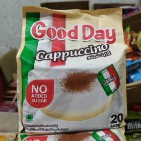 تصویر کاپوچینو بدون قند گوددی اصلی ۲۰ عدد ساشه Good day cappuccino