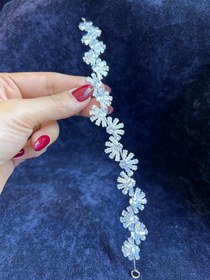 تصویر ریسه موی عروس کد R16 Bridal headband code R16