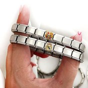 تصویر دستبند چارم ایتالیایی رنگ نقره ای بارسلونا و رئال مادرید 