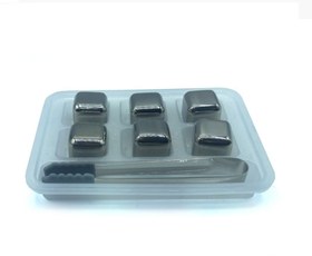 تصویر یخ فلزی نقره ایی (استیل) 8 عددی یونیک لایف Steel ice cube