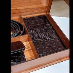 تصویر ست هدیه ۳ تیکه چرم طبیعی مدل آناویز 