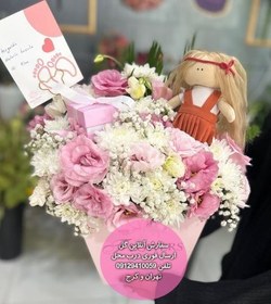 تصویر قیمت دسته گل و بادکنک برای نوزاد 