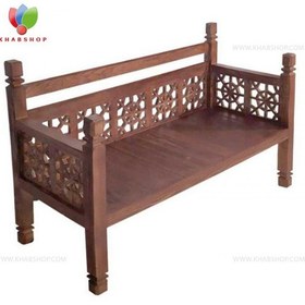 تصویر تخت سنتی چوبی 60*160 کد 285 