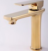 تصویر شیر روشویی لازارو مدل درنا - طلایی / شیر روشویی DERNA BASIN FAUCET LAZARO