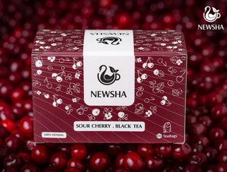 تصویر چای سیاه و آلبالو نیوشا ۲۰ عددی 