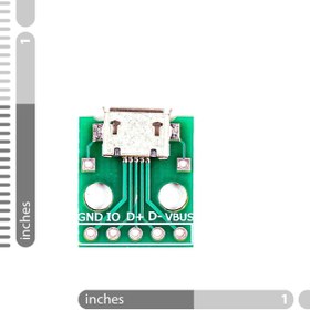 تصویر ماژول تبدیل میکرو USB به DIP 