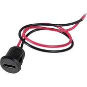 تصویر کانکتور مادگی Type-C پنلی سیم دار فشاری ضد آب 