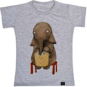 تصویر تی شرت آستین کوتاه دخترانه 27 مدل فیل کد Z27 
