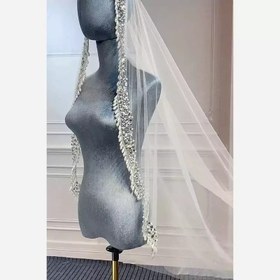 تصویر تور عروس مرواریدی 