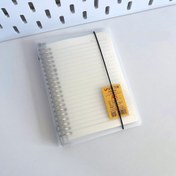 تصویر کلاسور 20 حلقه فلزی A5 شفاف مینیمال 