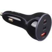 تصویر شارژر فندکی فست شارژ ماشین تایپ سی و یو اس بی 160 وات پرووان PCG29 