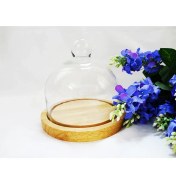 تصویر کره و پنیر خوری با کفی بامبو و درب بلور 