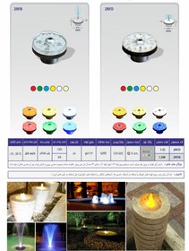 تصویر چراغ فواره ای 2 وات تهران کیت مدل 2RFB 
