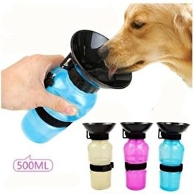 تصویر قمقمه آب سگ و گربه مدل پمپی 500 میلی لیتر Aqua Dog & Cat Water Bottle Pump