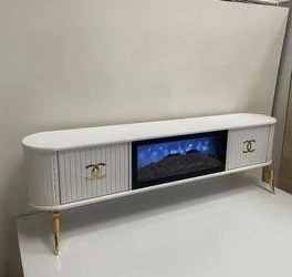 تصویر شومینه برقی میز TV 