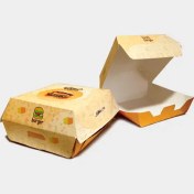 تصویر چاپ جعبه همبرگر صدفی 