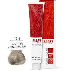 تصویر رنگ مو دنی وان سری دودی شماره 12.1 رنگ بلوند دودی خیلی خیلی روشن حجم 100 میلی لیتر Dani One Hair Color No. 12.1 volume 100ml