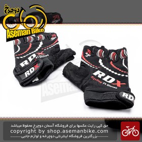 تصویر دستکش دوچرخه سواری آر دی ایکس سایکلینگ نیم پنجه مشکی قرمز RDX Cycling Glove Black Red Half 