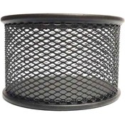 تصویر جای کلیپس و گیره کاغذ توری فلزی Metal mesh paper clip holder