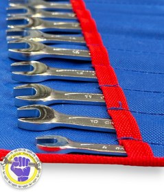 تصویر مجموعه آچار ۱۲ عددی یکسر تخت و رینگی مستر مدل MT110-12 