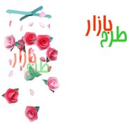 تصویر الگوی برش و آموزش ساخت آویز گل رز کاغذی 