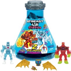 تصویر پک 2 تایی فیگورهای MrBeast Lab سری Hybrids مدل گدازه و یخ 