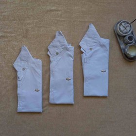 تصویر پیراهن پسرانه سفید سایز ۴۰ تا ۶۰ کد K2003015 