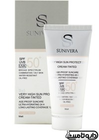 تصویر كرم ضد آفتاب سانیورا رنگی مناسب پوست چرب SPF50 Sunivera Sunscreens Tinted For Oily Skin Cream SPF50